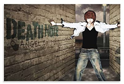 XXJDSK Druck Auf Leinwand Death Note Light Yagami Anime-Poster für Schlafzimmer, ästhetisch, dekoratives Gemälde 60X90cm Kein Rahmen