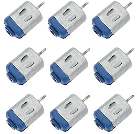eMagTech 10pcs Mini Moteur Électrique DC 3V 16500 RPM Haute Vitesse Moteur à Courant Continu pour DIY Ventilateur Jouets Robot Scientifique Voiture Électrique