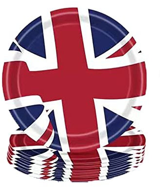 7 Union Jack Paper Plates 1 Pack of 16 Plates = 16 Plates (1, 7'')
