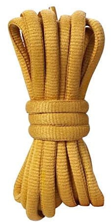 BupiMufi 9 mm ancho fuerte cordones ovalados cordones cordones cordones para Dunk 140 cm, dorado