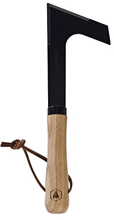 LAGUIOLE - LAGUIOLE, 40269056, Couteau Grattoir Désherbeur Noir et Bois, Jardinage, Outil de Jardin, Ergonomique, Manche en Bois de Frêne Naturel, Lame Acier Inoxydable