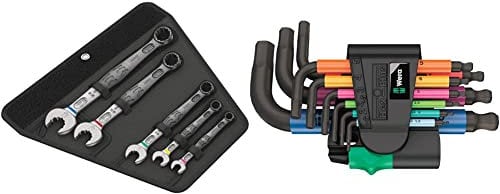 Wera Compatible 6003 Joker 5 Set 1 | Ringmaulschlüssel-Satz & 05133164001 950/9 Hex-Plus Multicolour 2 L-Key Set