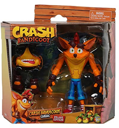 Bandai Deluxe Edition Crash Bandicoot Action Figure | 16.5cm Toy With 16 Points Of Articulation And Accessories Collectable Figures For A Merchandise Collection (HE21521)