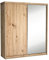 Cool24 Maciej I Kleiderschränke - Modern Schwebetürenschrank - Kleiderschrank mit Spiegel - Schlafzimmerschrank 208x240cm mit 12 Regale - Kleiderschrank Braun - Schrank Schlafzimmer