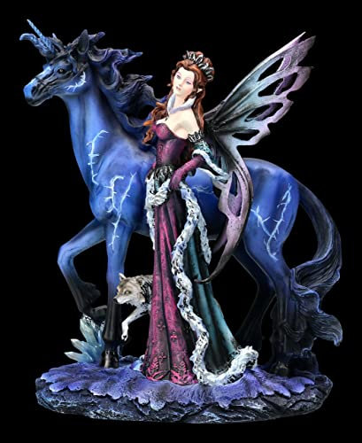 Elfen Figur mit Einhorn Thunderstorm | Fee Gewittersturm
