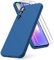 Vansdon Cover Compatibile con Samsung Galaxy A54 5G, 2 Pellicola Protettiva in Vetro Temperato, Gomma Gel di Silicone Liquida Antiurto Custodia - Blu