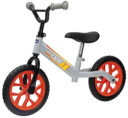Chicco Balance Bike Cross, Bicicletta Bambini Senza Pedali, Design Cross Country, Ruote Grandi, Manubrio e Sellino Regolabili, Bici Senza Pedali per l'Equilibrio, Max 25 Kg, Giochi Bambini 3-5 Anni