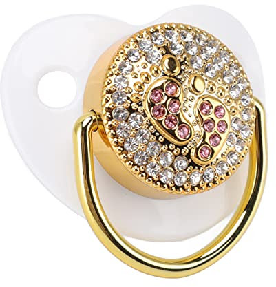 SPYMINNPOO Baby Schnuller, Mond Baby Weiche Touch Silikon Bling Baby Schnuller Anti Statische Neugeborene Emfiers Baby Schnuller 6 Ila 18 (Weiß)