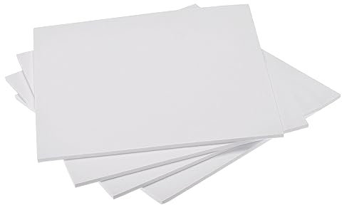TA-VIGOR 4 hojas de espuma EVA blanca de 10 x 10 pulgadas, tablero de espuma de 5 mm de grosor para cosplay, proyectos de arte y manualidades