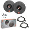 KIT SET PER JBL CLUB 622 2 altoparlanti coassiali a 2 vie da 16 cm 160 mm 6,5 da 60 watt rms e 180 watt max impedenza 3 ohm 93 db spl, sospensione in gomma, a coppia + adattatori e viti set di 2