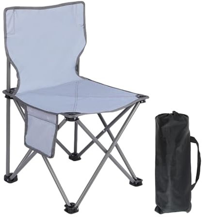 Perfeclan Tragbarer Campingstuhl, zusammenklappbarer Stuhl, hohe Rückenlehne, Angelstuhl, Klappstuhl für draußen, für Park, Wandern, Garten, Rucksackreisen,
