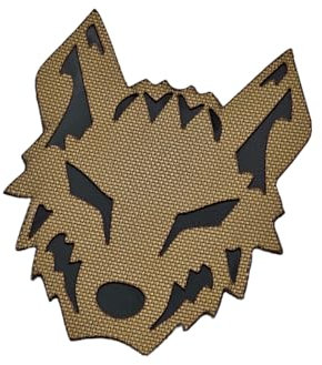 Wolf Tactical Military Morale Lasercut Patch [Coyote Tan]