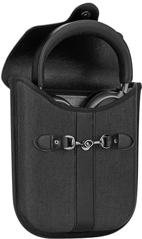 GEEKRIA Elite - Funda para auriculares supraaurales, bolsa de transporte rígida de repuesto, compatible con auriculares Bose 700, 700NC, QC Ultra, AKG Y500, Sony, Jabra (negro)