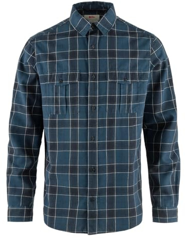 Fjällräven Herren Övik Travel Ls M Shirt, Indigoblau, Dunkelmarineblau, XL EU