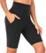 FuelMeFoot Radlerhose Damen mit Taschen High Waist Shorts Sporthose Kurze Blickdicht Sommer für Biker Gym Fitness Joggen Pilates. 01-Schwarz S/M