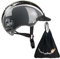 RL24 - Casco Kinder Reithelm Nori Hufeisen inkl. Schutzbeutel | Reitkappe für Mädchen & Jungen | Helm zum Reiten, Fahrrad- & Skifahren | Reiterhelm in Schwarz/Grau | Größe S (52-56 cm)