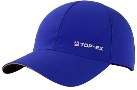 TOP-EX wasserdichte Baseball Cap Herren Running Cap Sommer Kappe Sonnenhut Basecap Großer Kopf Sports Golf Cap 65 Tennis Laufkappe UV-Schutz M/L Blau