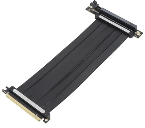 Lazmin112 PCIe 4.0 X16 Riser-Kabel, Rechtwinklige PCIe-Buchse mit Hoher Geschwindigkeit, GPU-Verlängerungskabel für RTX3090ti RTX3090 RTX3070ti RTX3070 (250mm)