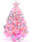 MZJAUVF Mini Weihnachtsbaum Rosa, Kleiner Weihnachtsbaum 60cm, Künstlicher Weihnachtsbaum Klein, Kleiner Weihnachtsbaum mit Beleuchtung LED, Tisch Weihnachtsbaum für Weihnachten Deko