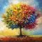 MEIYUDA Diamond Painting Art Arbre de vie, 5D Diamond Painting Adulte Enfant Arbre abstrait, Decoration Chambre DIY Des Pierres Précieuses Pour La, Maison Décoration Murale Cadeaux 30x30cm