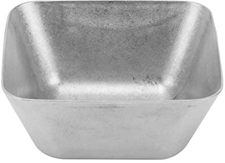 Jwthee Cuencos cuadrados para refrigerios, cuencos pequeños para servir, cuencos de postre vintage, platos de salsa de acero inoxidable, cuenco cuadrado para condimentos, plato de () 142 * 142 * 55mm