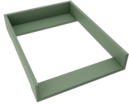 regalik Wickelaufsatz für Malm von IKEA für 48 cm Kommoden, Grün | Abnehmbar Wickelkommode Aufsatz, Wickeltischaufsatz mit Geraden Frontplatten, einfache Montage, pflegeleicht, 72cm x 54cm