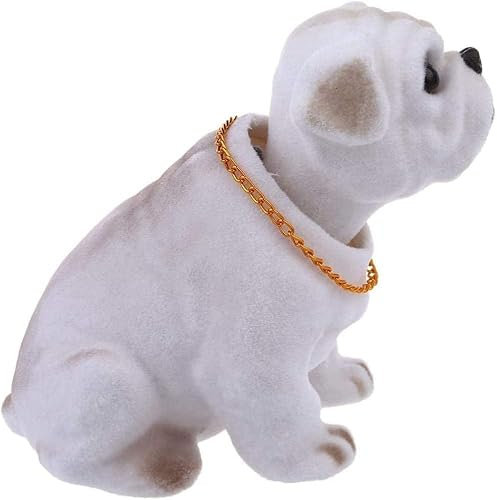 Codulu Wackelkopf Wackelnde Bulldogge Hund Dekoration für Auto