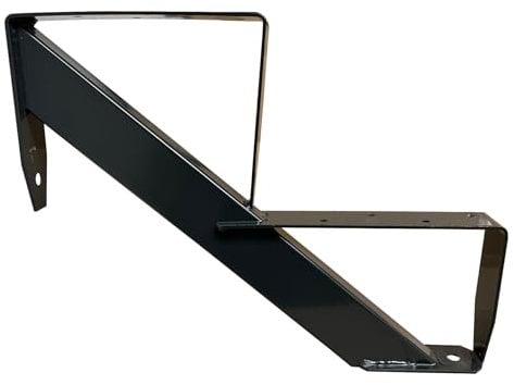 1x Treppenholme Holz-Treppe Treppenwange Treppenrahmen 2 Stufen Höhe 34cm Anthrazit