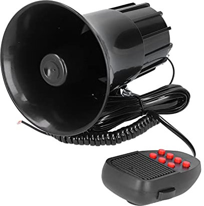 Car Horn Sirene, 12 V 50W 115 DB Notalarmfeuersirene mit PA MIC, 7Sound -Warnsystem für Fahrzeug -LKW -Wohnmobile, Einschließlich Installationskit