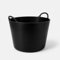 TUKA Capazo de Plástico 42 L – Negro Profesional | Barreño, Cubeta Resistente Multiusos para albañilería, jardinería, Agricultura y hogar (1)