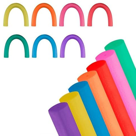 2 Piezas Flotador Espuma Piscina 150cm, Churro Piscina, Tubo Espuma Flotante Fideos para Piscina, Tubo Flotador Piscina, Fideos Piscina Natación. (Rojo/Verde)