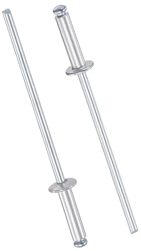 TOP-VIGOR Aluminium Blind Rivets 2.4mm x 9mm, Silver Pop Rivets for Metal Fixing, Open-End Pop Blind Rivets for DIY, Furniture & General Repairs, Pack of 60