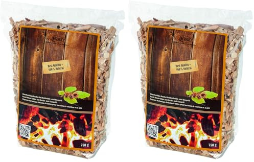 RÖSLE Copeaux de Fumage Hêtre, 750 g, pour boîte de Fumage et fumoir, Barbecue à Charbon et à gaz, Fume Beaucoup, Bois Naturel (Lot de 2)