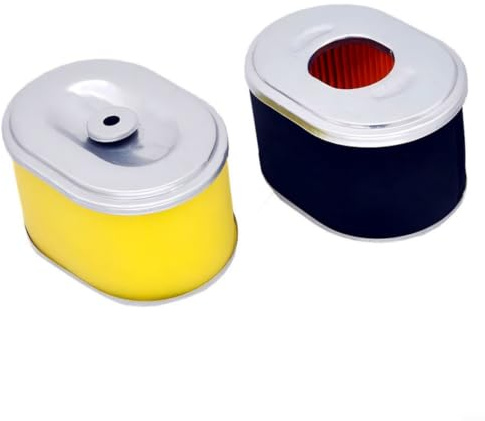 Filtro dell'aria di ricambio per motori GX420 188F 190F, carta spugna ad alta efficienza per mini motozappa, dimensioni: 11,2 x 9 x 9,6 cm (giallo)