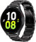 SUNDAREE Compatibile con Cinturino Samsung Galaxy 6 5 4 44MM 40MM/Watch 5 Pro 45MM LTE/Watch 6 4 Classic 47MM 46MM 43MM 42MM/Active 2,20MM Nero Uomo Acciaio Metallo Orologio Intelligente Ricambio Band