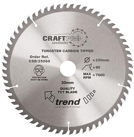 Trend Holz Kreissägeblatt, 350mm Durchmesser, 30mm Bohrung, 64 Zähne, HW, 2,8mm Schnittbreite, +15° Haken, CSB/35064