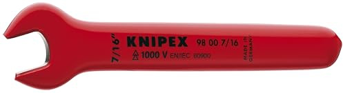 KNIPEX 98 00 7/16-Inch 1,000V Insulated 7/16 Inch Open End Wrench
