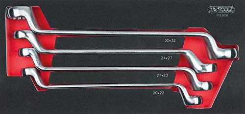 KS Tools 713.2021 Module de clés polygonales contre-coudées 75°, 4 pièces | Module de clés polygonales contre-coudées 75°, 4 pièces, rangement atelier