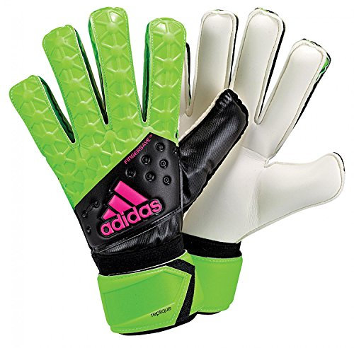 adidas Herren Torwarthandschuhe Ace Fingersave Replique, Solar Green/Core Black/Shock Pink S16/White, 10