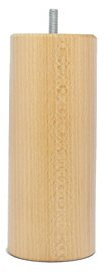 La Fabrique de Pieds AM20170015 Jeu de 4 Pieds de Lit Cylindres Bois Verni Clair 17 x 7 x 7 cm