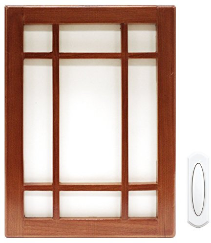 Heath Zenith SL-7611-03 Wireless Doorbell Kit with 150ft. Range and Wood Covering for Chime, Brown