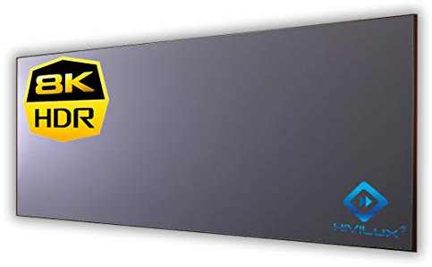 HiViLux® Ultra Thin Zero ALR RahmenLeinwand Rahmenlos Hochkontrast Grau Tuch: HiViGrey Cinema 5D/HDR Gain 1,35/Randlos/Not for UST (21:9 138Zoll Bild:323x137cm)