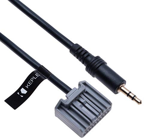 Keple Adaptador de audio de entrada AUX compatible con el Honda Accord Civic CRV Navegación para vehículos Nav GPS | 3.5 mm 20 pines Radio Male Interface Cable Lead connector | 1.5m