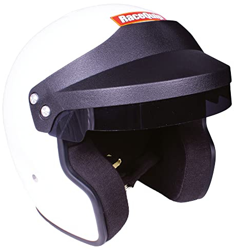 RaceQuip Open Face Helmet OF20 Series Snell SA-2020 Rated Gloss White Medium 256113