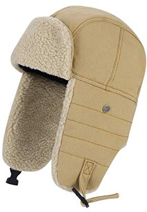 ITODA Winterhut Herren Trappermütze Wintermütze mit Ohrenklappen Fliegermütze Winddicht Pilotenmütze Jungen Hut Winter Flieger Mütze Ohrenschützer Aviatormütze Warm Skimütze Motorrad Skilaufen