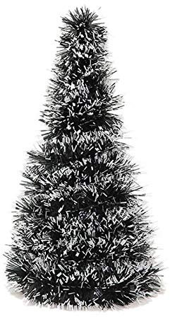 carol -1 Mini Weihnachtsbaum Schnee Frost Bäume Tannenbaum Klein Geschmückter Künstlicher Christbaum Ornamente als Tischdeko, Weihnachtsdeko, Zuhause, Büro, Auto, 27 cm
