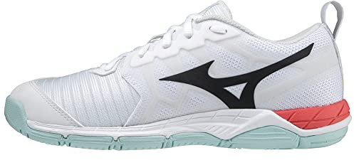 Mizuno Damen Wave Supersonic 2 Volleyball-Schuh, Weiß Schwarz Clearwater, 36.5 EU
