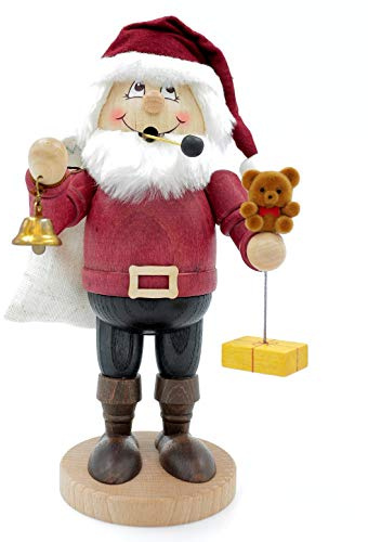 Kuhnert - Original Erzgebirgische Holzkunst Räuchermann Räucherfigur 23cm - Weihnachtsmann