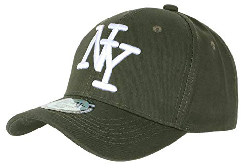 Hip Hop Honour NY Cap Grün Khaki und Weiß Trendy Baseball Stazky – Einheitsgröße – Grün