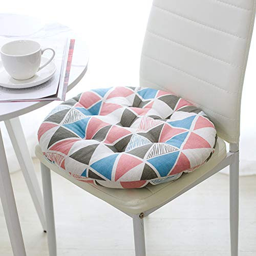 Sitzkissen Rund Stuhlkissen,Sitzauflage Gepolstert Auflage Stuhlauflage für Boden Balkon Innen Außenbereich Garten Bürostuhl,Gartenstuhl Kissen Esszimmerstuhl Booster Matte,Landhausstil 6 45x45CM